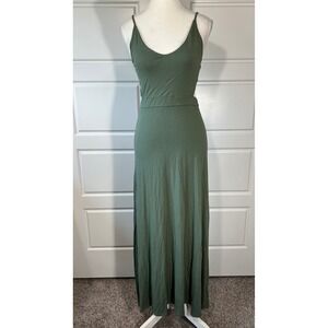 Rolla Coster Olive Green Maxi Dress Sleeveless Cut Out Casual Summer Medium